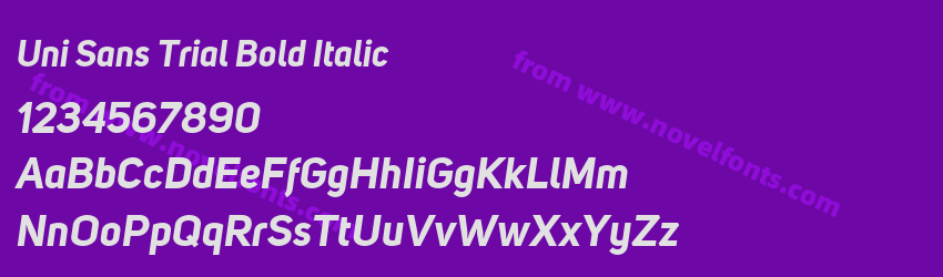 Uni Sans Trial Bold ItalicPreview Uni Sans Trial Bold ItalicPreview