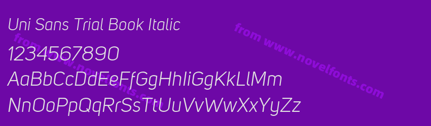 Uni Sans Trial Book ItalicPreview Uni Sans Trial Book ItalicPreview
