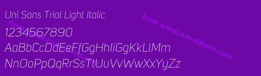 Uni Sans Trial Light ItalicPreview Uni Sans Trial Light ItalicPreview