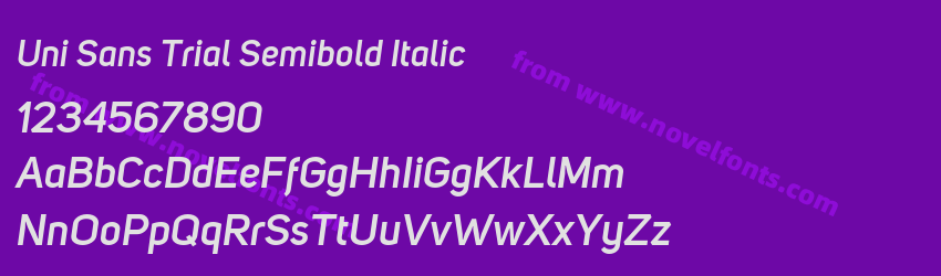 Uni Sans Trial Semibold ItalicPreview Uni Sans Trial Semibold ItalicPreview