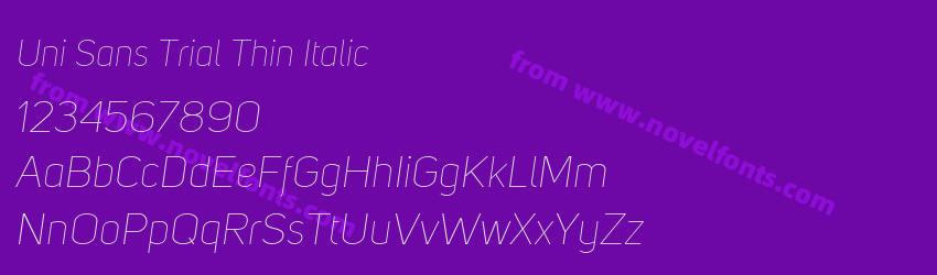 Uni Sans Trial Thin ItalicPreview Uni Sans Trial Thin ItalicPreview