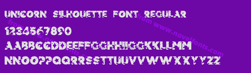 Unicorn Silhouette Font RegularPreview Unicorn Silhouette Font RegularPreview