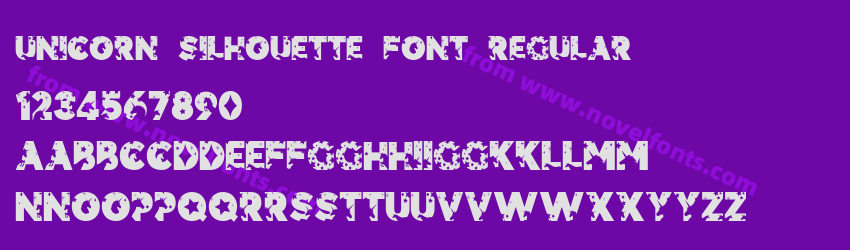 Unicorn Silhouette Font RegularPreview Unicorn Silhouette Font RegularPreview