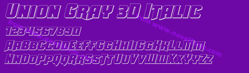 Union Gray 3D ItalicPreview Union Gray 3D ItalicPreview