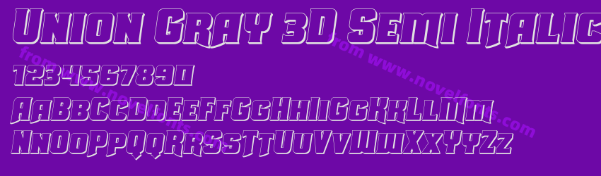 Union Gray 3D Semi ItalicPreview Union Gray 3D Semi ItalicPreview
