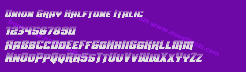 Union Gray Halftone ItalicPreview Union Gray Halftone ItalicPreview