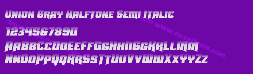 Union Gray Halftone Semi ItalicPreview Union Gray Halftone Semi ItalicPreview