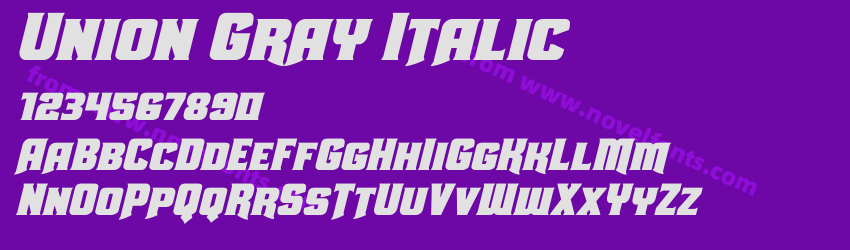 Union Gray ItalicPreview Union Gray ItalicPreview