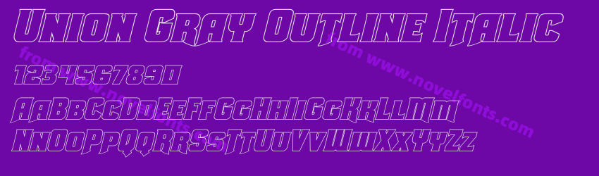 Union Gray Outline ItalicPreview Union Gray Outline ItalicPreview