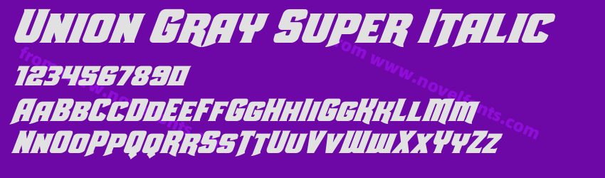 Union Gray Super ItalicPreview Union Gray Super ItalicPreview