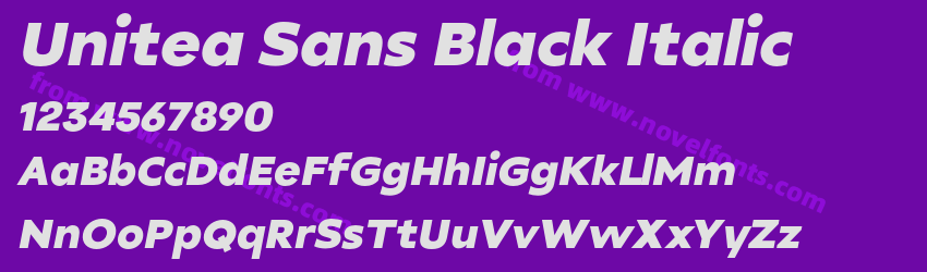 Unitea Sans Black ItalicPreview Unitea Sans Black ItalicPreview