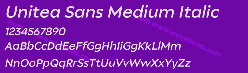 Unitea Sans Medium ItalicPreview Unitea Sans Medium ItalicPreview