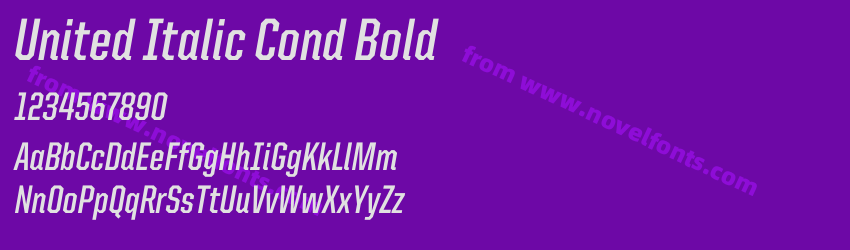 United Italic Cond BoldPreview United Italic Cond BoldPreview