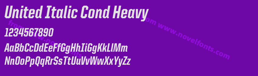 United Italic Cond HeavyPreview United Italic Cond HeavyPreview
