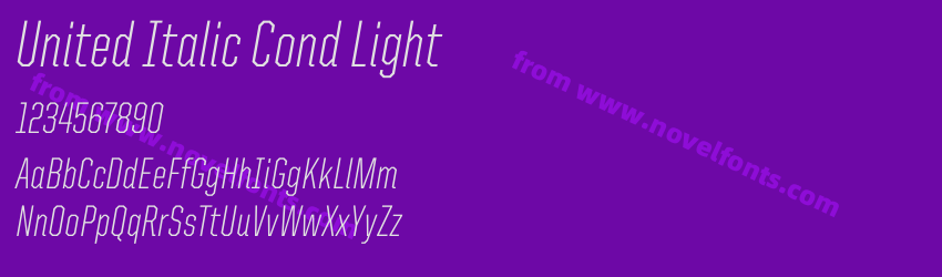 United Italic Cond LightPreview United Italic Cond LightPreview