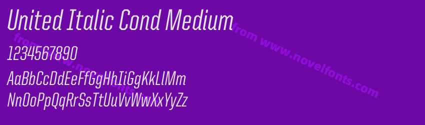 United Italic Cond MediumPreview United Italic Cond MediumPreview