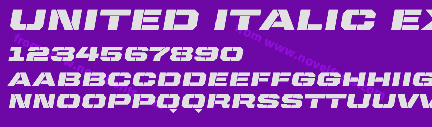 United Italic Ext StencilPreview United Italic Ext StencilPreview