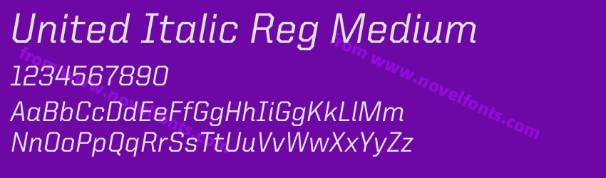 United Italic Reg MediumPreview United Italic Reg MediumPreview