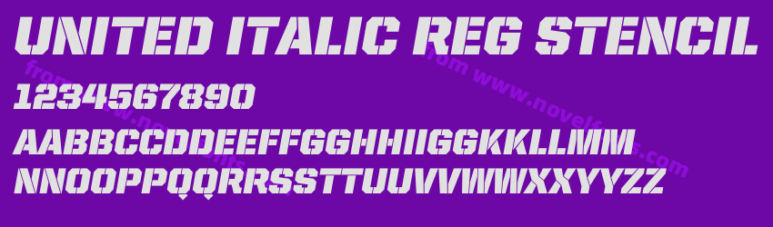 United Italic Reg StencilPreview United Italic Reg StencilPreview