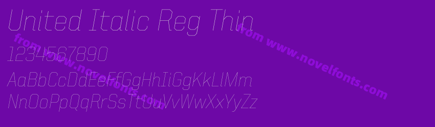 United Italic Reg ThinPreview United Italic Reg ThinPreview