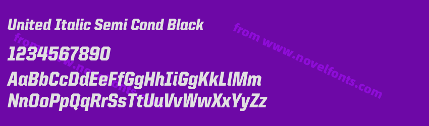 United Italic Semi Cond BlackPreview