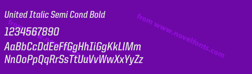 United Italic Semi Cond BoldPreview United Italic Semi Cond BoldPreview