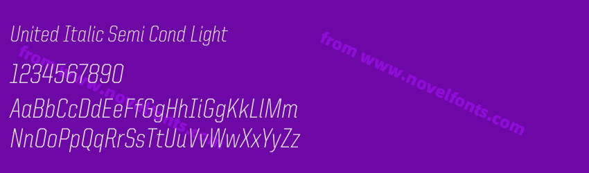United Italic Semi Cond LightPreview United Italic Semi Cond LightPreview