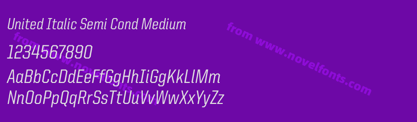 United Italic Semi Cond MediumPreview United Italic Semi Cond MediumPreview
