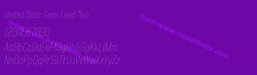 United Italic Semi Cond ThinPreview United Italic Semi Cond ThinPreview