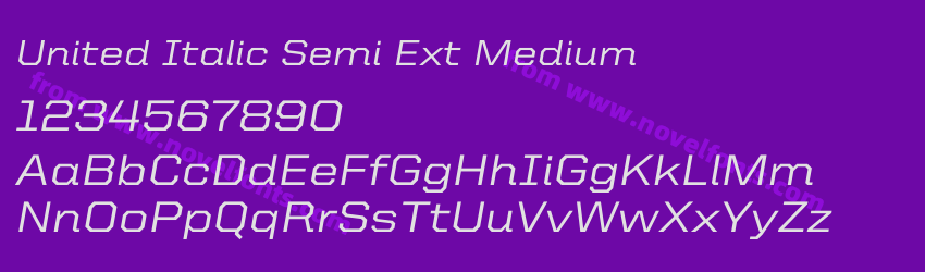 United Italic Semi Ext MediumPreview United Italic Semi Ext MediumPreview