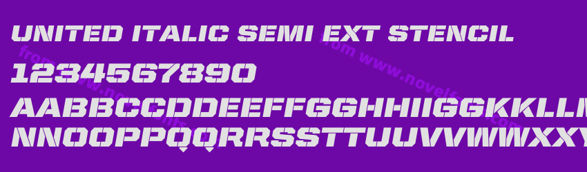 United Italic Semi Ext StencilPreview United Italic Semi Ext StencilPreview