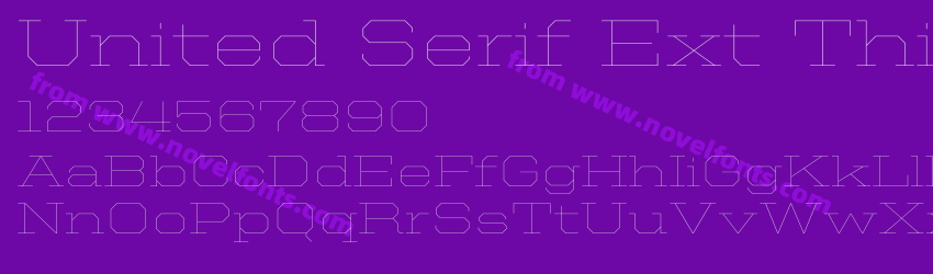 United Serif Ext ThinPreview United Serif Ext ThinPreview