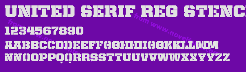 United Serif Reg StencilPreview United Serif Reg StencilPreview