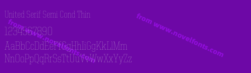United Serif Semi Cond ThinPreview United Serif Semi Cond ThinPreview