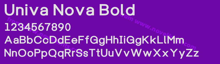 Univa Nova BoldPreview Univa Nova BoldPreview