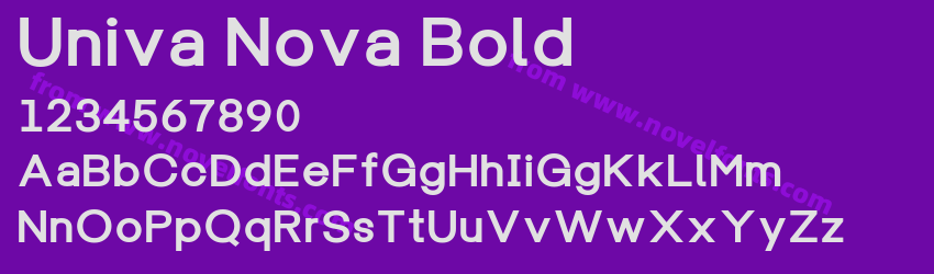 Univa Nova BoldPreview Univa Nova BoldPreview