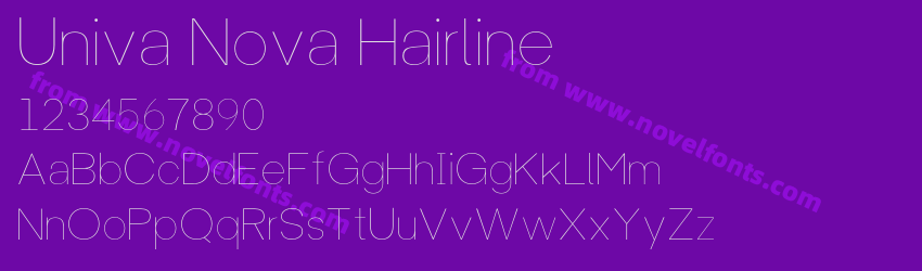 Univa Nova HairlinePreview Univa Nova HairlinePreview