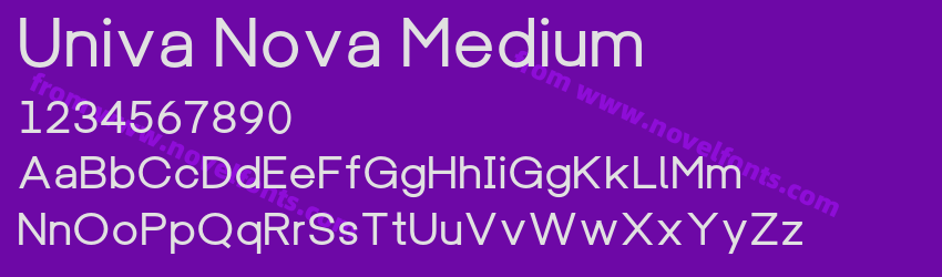 Univa Nova MediumPreview Univa Nova MediumPreview