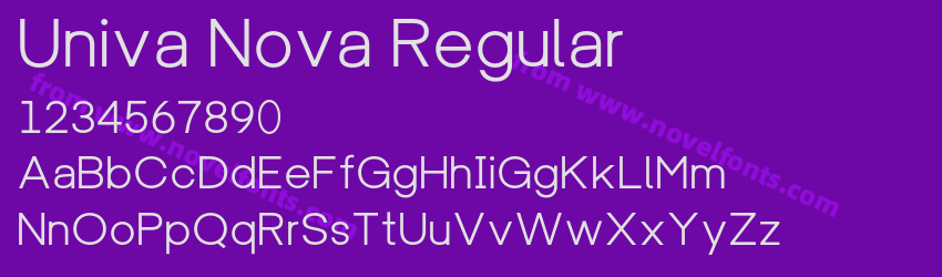 Univa Nova RegularPreview Univa Nova RegularPreview