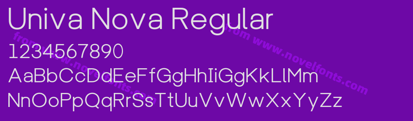 Univa Nova RegularPreview Univa Nova RegularPreview