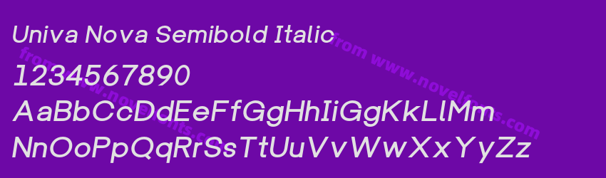 Univa Nova Semibold ItalicPreview Univa Nova Semibold ItalicPreview