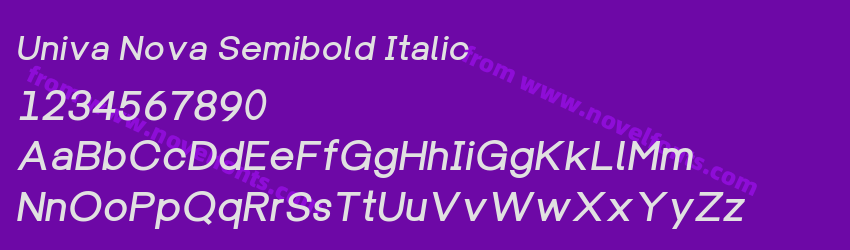 Univa Nova Semibold ItalicPreview Univa Nova Semibold ItalicPreview