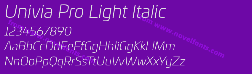 Univia Pro Light ItalicPreview Univia Pro Light ItalicPreview