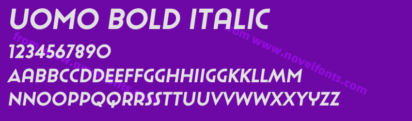 Uomo Bold ItalicPreview Uomo Bold ItalicPreview