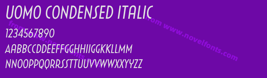 Uomo Condensed ItalicPreview Uomo Condensed ItalicPreview