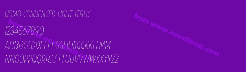 Uomo Condensed Light ItalicPreview Uomo Condensed Light ItalicPreview
