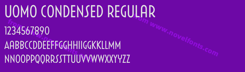 Uomo Condensed RegularPreview Uomo Condensed RegularPreview