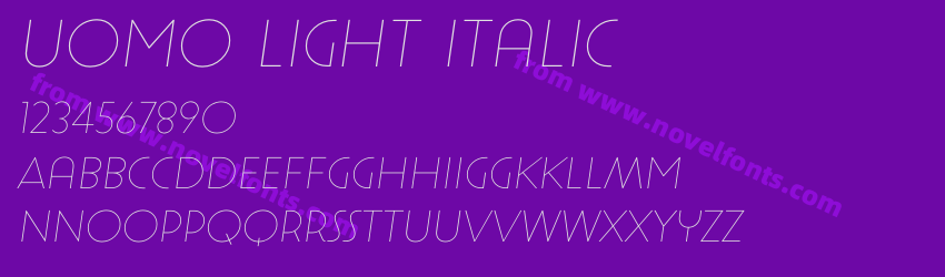 Uomo Light ItalicPreview Uomo Light ItalicPreview