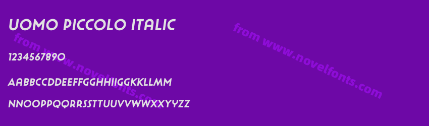 Uomo Piccolo ItalicPreview Uomo Piccolo ItalicPreview