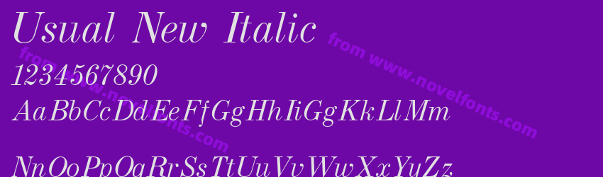 Usual New ItalicPreview Usual New ItalicPreview